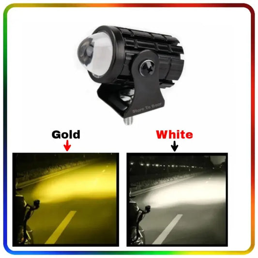 LED Bike & Car Auxiliary Spotlight Dual Color Lens – SharkAuto