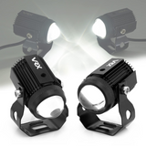 Mini Projector Lens Spotlight For Bikes And Cars Auxiliary Led Fog Lamp, In White & Yellow Color