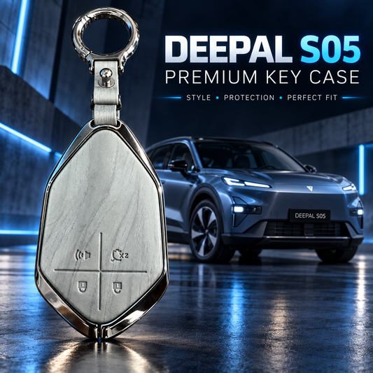 Deepal S05 Key Cover, Deepal S05 Key Case, Deepal S05 Remote Cover, Deepal S05 Smart Key Cover, Deepal S05 Metal Key Cover, Deepal Four Button Key Cover, Deepal Keychain Cover, Silver Metal Key Case, Premium Car Key Cover, Metal Key Cover with Keychain, Scratch Resistant Key Case, Deepal S05 Accessories, Deepal Accessories Pakistan, Car Key Cover Pakistan