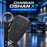 Changan Oshan X7, Oshan X7 Key Cover, Oshan X7 Key Case, Changan Key Cover, Leather Key Cover, Car Key Case, Smart Key Cover, 4 Button Key Cover, Keychain Cover, Car Accessories, Changan Accessories, Oshan Accessories, Black Key Cover, Premium Key Case
