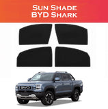 BYD Shark | Foldable UV Protection Window Sun Shades | Heat Resistant Mesh Privacy Curtain | 4PCS Set