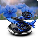 Dashboard Decoration Solar Powered Rotating Airplane Car Perfume Diffuser, Air Freshener for Car