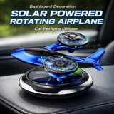 Dashboard Decoration Solar Powered Rotating Airplane Car Perfume Diffuser, Air Freshener for Car