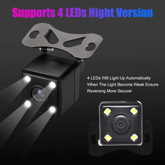 Car rear view camera 4 LED night vision waterproof by Shark Auto