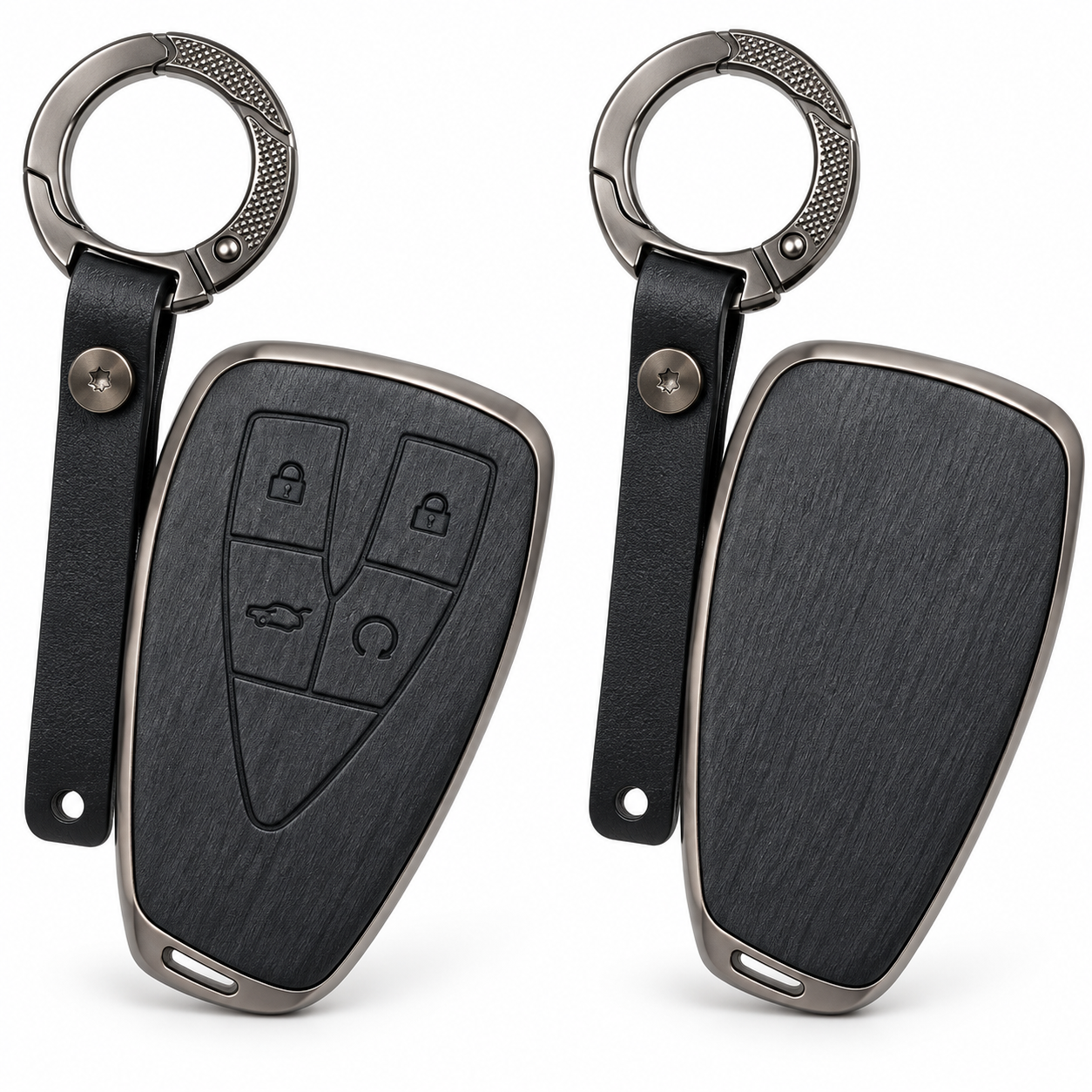 Changan Oshan X7, Oshan X7 Key Cover, Oshan X7 Key Case, Changan Key Cover, Leather Key Cover, Car Key Case, Smart Key Cover, 4 Button Key Cover, Keychain Cover, Car Accessories, Changan Accessories, Oshan Accessories, Black Key Cover, Premium Key Case
