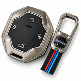 Jetour T2, Jetour T2 Key Cover, Jetour T2 Key Case, Jetour Accessories, Metal Key Cover, Zinc Alloy Key Cover, Smart Key Cover, 4 Button Key Cover, Car Key Case, Gunmetal Key Cover, Premium Keychain, Car Accessories, Key Protector, Jetour Keychain

