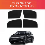 BYD Atto 3 | Foldable UV Protection Window Sun Shades | Heat Resistant Mesh Privacy Curtain | 4PCS Set