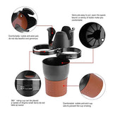 Multifunctional Car Cup Holder – Dual Drink Mount 360° Rotating Organizer
