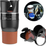 Multifunctional Car Cup Holder – Dual Drink Mount 360° Rotating Organizer