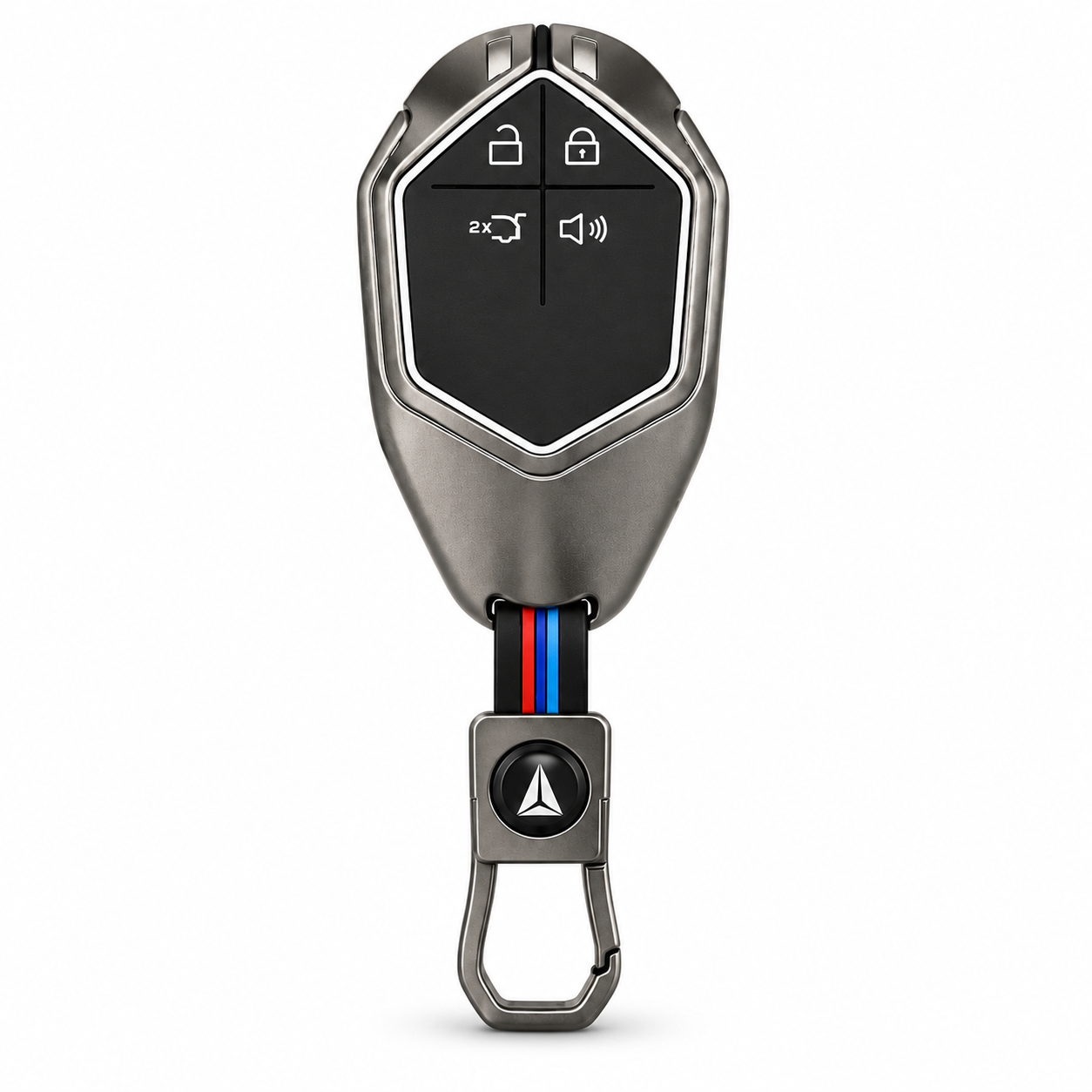 Deepal S05, Deepal Key Cover, S05 Key Cover, Metal Key Cover, Gunmetal Key Cover, Smart Key Cover, Car Key Case, Metal Keychain, Deepal Accessories, Car Accessories Pakistan