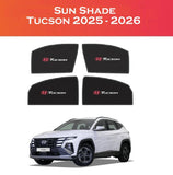 Sun Shade for Hyundai Tucson 2025-2026 with Tucson Logo | Foldable UV Protection Window Sun Shades
