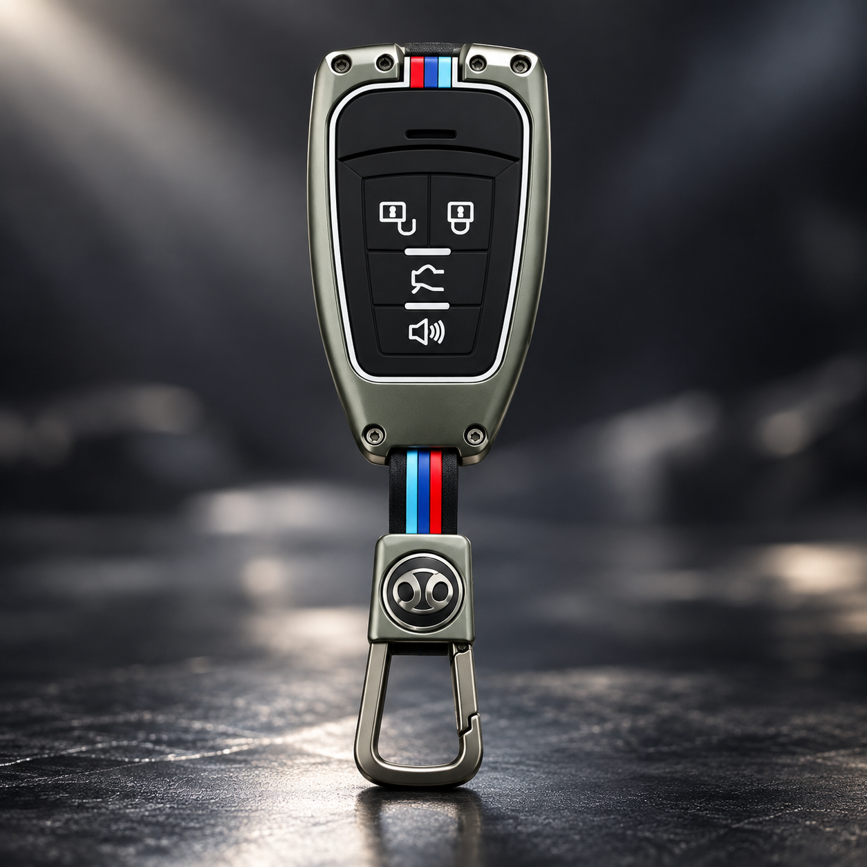 BAIC BJ40 Key Cover, BAIC BJ40 Plus Key Cover, BAIC Key Case, BJ40 Remote Cover, BAIC 4 Button Key Cover, BAIC Metal Key Cover, BJ40 Keychain Cover, BAIC Smart Key Case, Premium Car Key Cover, Metal Key Case, Gunmetal Key Cover, BAIC Accessories Pakistan, BJ40 Accessories, Car Key Accessories