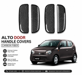 Suzuki Alto Carbon Fiber Door Handle Cover Protector – Premium Exterior Styling Trim (4 Pcs)