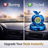 Solar Powered Rotating Apple Dashboard Ornament