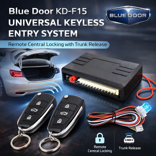 Blue Door KD-F15 Universal Keyless Entry System – Remote Central Locking with Trunk Release