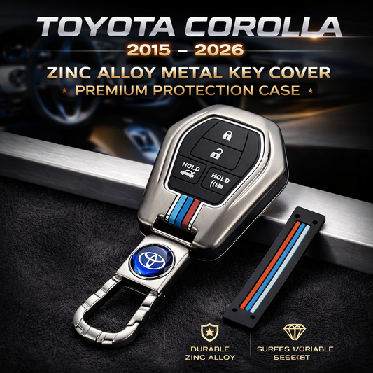 Toyota Corolla 2015 - 2026 Zinc Alloy Metal Key Cover Premium Protection Case