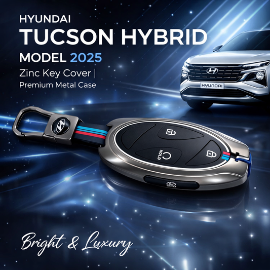 Hyundai Tucson Hybrid - Model 2025 Zinc Key Cover | Premium Metal Case