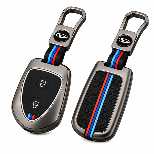 Luxury Daihatsu Mira e:S metal smart key protector with keychain