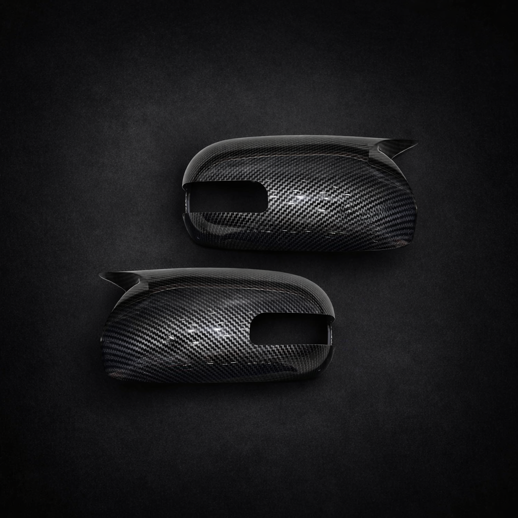 premium car side mirror covers carbon fiber bat design