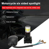 6-Side Ultra Bright M6 LED Motorcycle Headlight – Super White