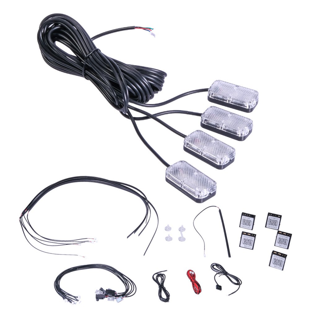 Bluetooth car ambient lighting multicolor LED interior