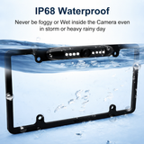 License Plate Frame Waterproof Backup Camera – 170° Ultra HD Rear View Camera with 8 LED Night Vision
