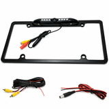 License Plate Frame Waterproof Backup Camera – 170° Ultra HD Rear View Camera with 8 LED Night Vision