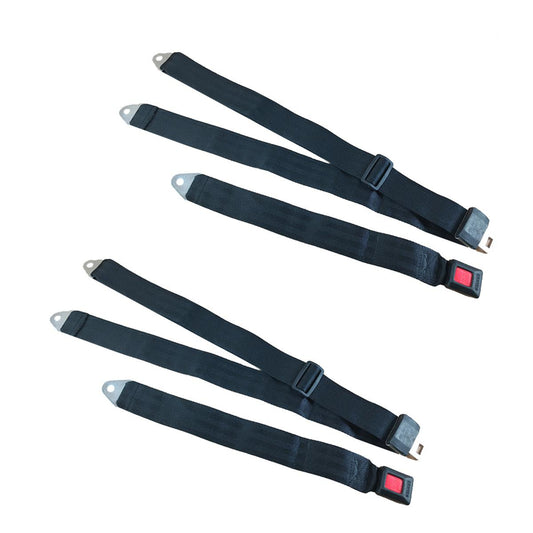 Universal Car Seat Belt Set – Black Front Seat Belts – Shark Auto