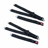 Universal Car Seat Belt Set – Pack of 2 Front Black Seatbelts