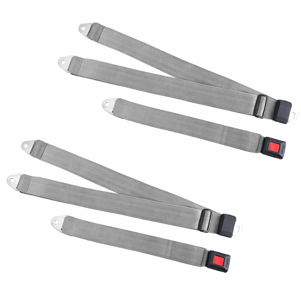 Universal Car Seat Belt Set – Pack of 2 Front Grey Seatbelts