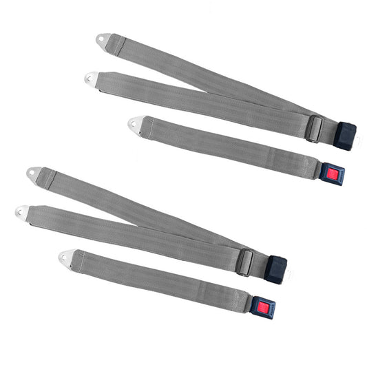 Heavy-Duty Front Car Seat Belts in Grey – Shark Auto