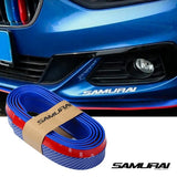 Samurai Blue Bumper Lip – Universal Car Front Body Guard & Side Skirt Lip Protector (Rubber Separator)