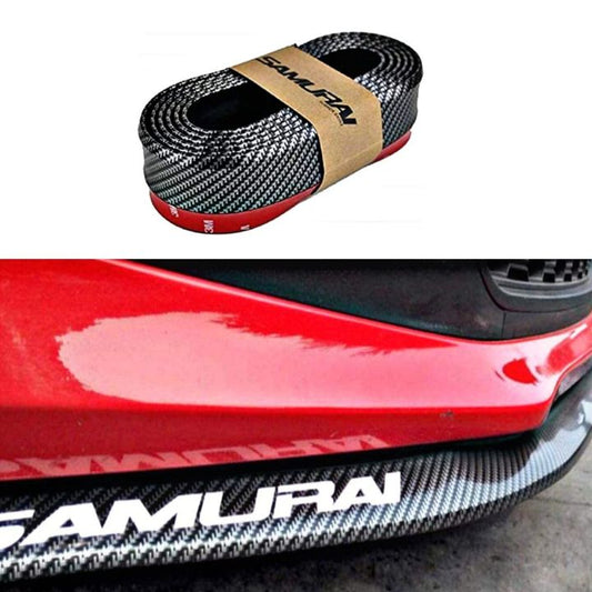 Samurai Black Bumper Lip – Universal Car Front Body Guard & Side Skirt Lip Protector (Rubber Separator)