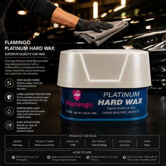 Flamingo Platinum Hard Wax 200g – High Gloss Car Polish & Paint Protection Wax