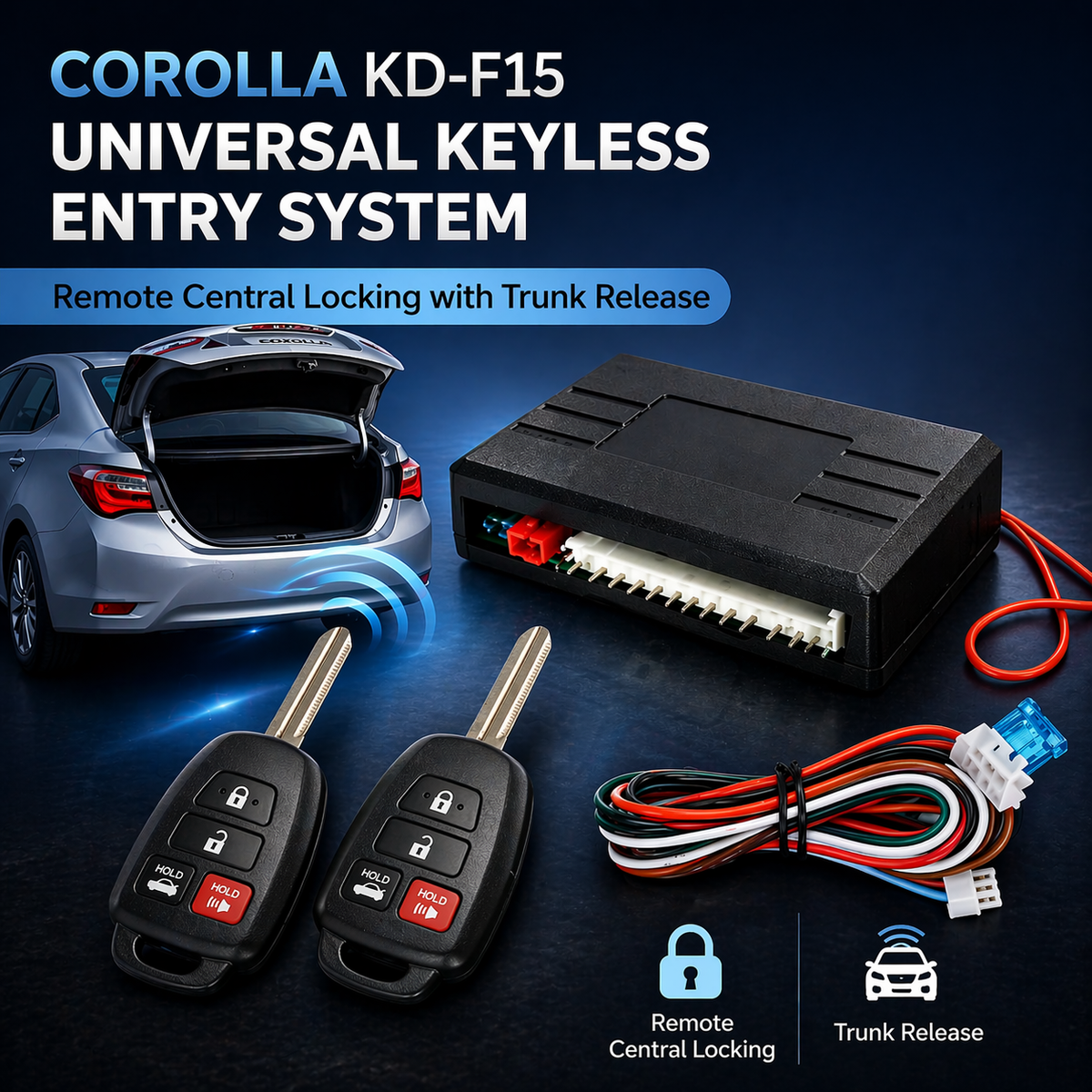 Toyota Corolla Keyless Entry Remote Key – Premium Quality Key System