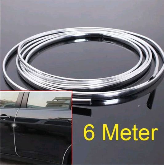 Chrome Car Door Edge Guard Roll 6M – Anti-Scratch Trim – Shark Auto