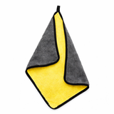 Microfiber Cleaning Cloth – Gray & Yellow (Multi-Purpose Towel)