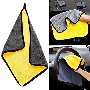 Microfiber Cleaning Cloth – Gray & Yellow