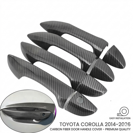 Toyota Corolla 2014–2026 Carbon Fiber Door Handle Cover – Premium Quality