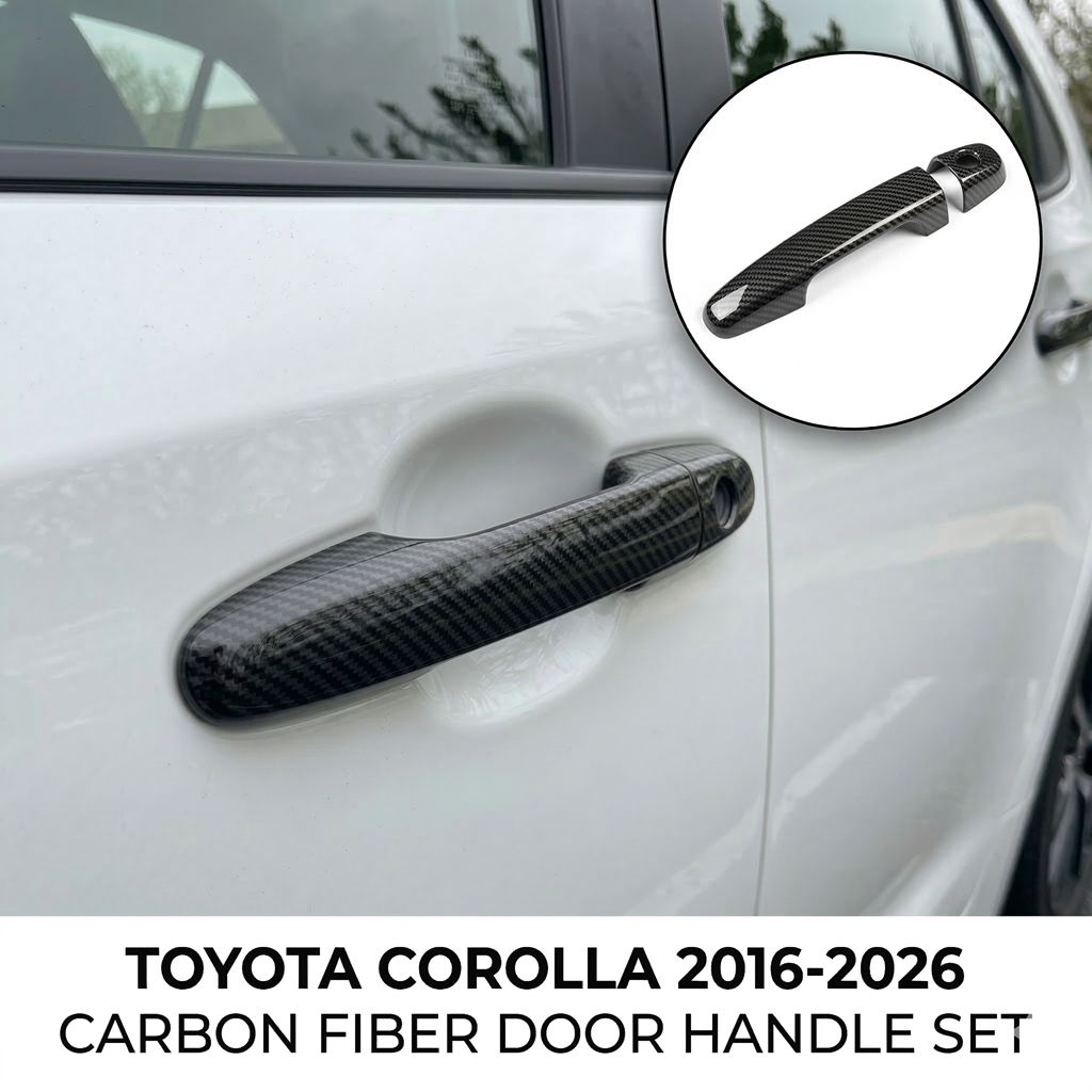 Toyota Corolla 2014–2026 Carbon Fiber Door Handle Cover – Premium Quality