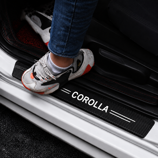 Toyota Corolla carbon fiber door sill protector sticker