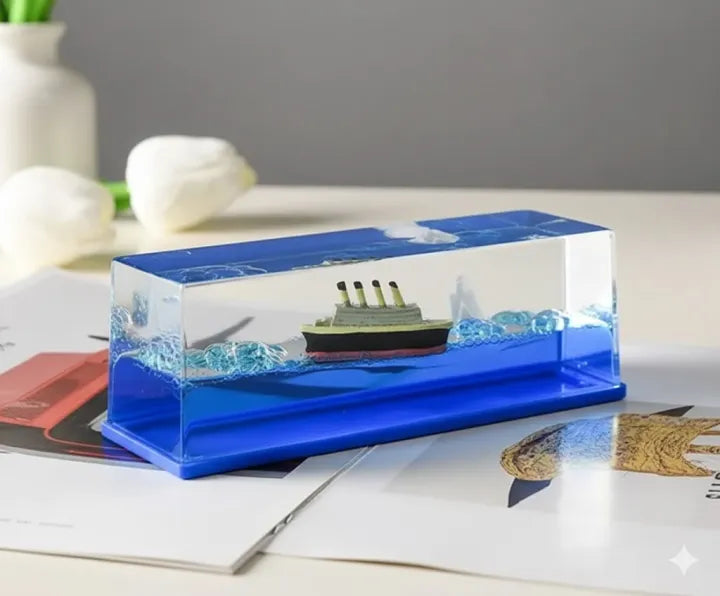 Cruise ship fluid drift bottle floating decoration at Shark Auto