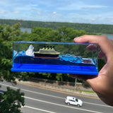 Cruise Ship Fluid Drift Bottle – Floating Dashboard & Home Decor