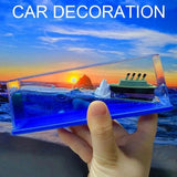 Cruise Ship Fluid Drift Bottle – Floating Dashboard & Home Decor