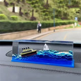 Cruise Ship Fluid Drift Bottle – Floating Dashboard & Home Decor
