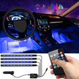 Car Interior RGB LED Atmosphere Strip Lights – Multi-Color Footwell & Dash Ambient Lighting