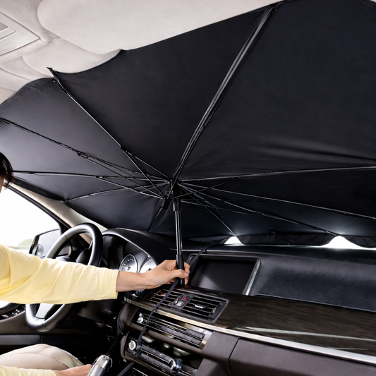 Universal Car Windshield Sun Shade Umbrella – Foldable UV Protection Heat Blocker for All Vehicles