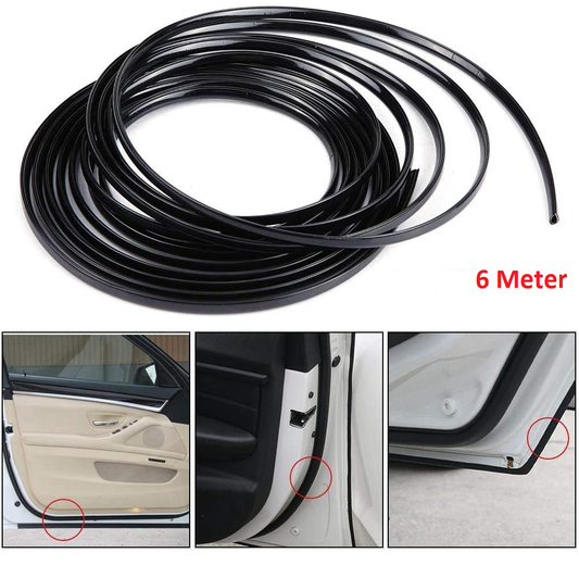 Black Car Door Edge Guard | 6M Protector Trim Roll