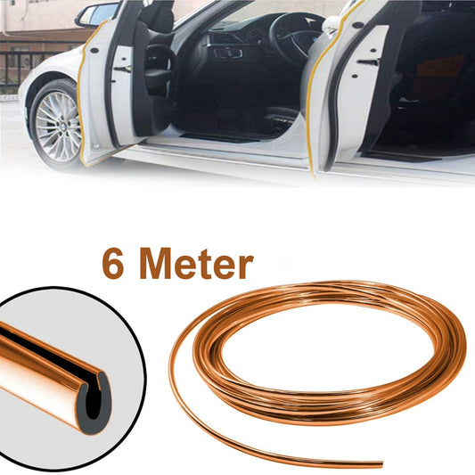 Golden Car Door Edge Guard Roll 6M – Anti-Scratch Trim – Shark Auto