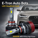 E-Tron Auto Bots LED Headlight Bulb 1000W H11 Fitting High Power Car Light